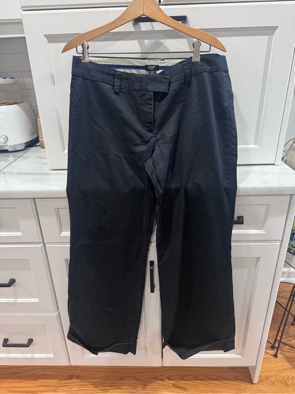 J. Crew Navy Boot-Cut Trousers